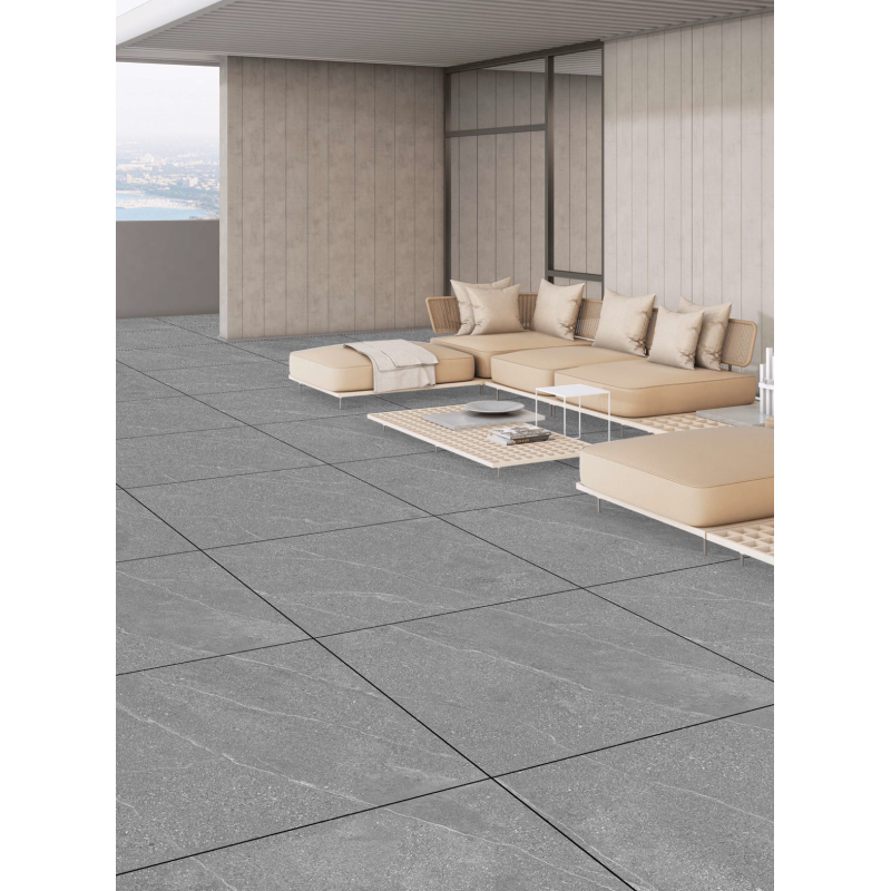 MATTE TILE FOR WALLS, FLOOR AND FACADE STRIATO NERO 60X60 CM DG-2798