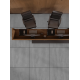 MATTE TILE FOR WALLS, FLOOR, FACADE FLUTTO NERO 60X60 CM DG-2796