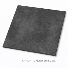 ПЛИТКА МАТОВАЯ ДЛЯ СТЕН, ПОЛА, ФАСАДА AMMONITE NERO 60X60СМ AM-2402