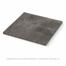 MATISTATUD PLAAT SEINTELE, PÕRANDILE JA FASAADILE CEMENTO ELEGANTE NERO / CARVING 60X60CM DG-2807