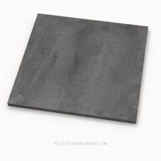 MATTE TILE FOR WALLS, FLOOR, FACADE FLUTTO NERO 60X60 CM DG-2796