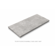 CERAMIC GRANITE 59,8X119,8X0,8 MARBLE SKIN GREY MAT