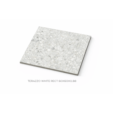 KERAAMILEN LATTA 60X60X0,88 TERAZZO WHITE RECT