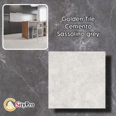 Laatta lattiaan Golden Tile Cemento Sassolino, harmaa, 600x600