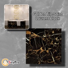 Ceramic floor tile Golden Tile Saint Laurent,black, 607x607