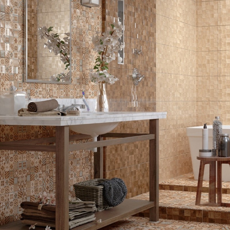 Wall tile Golden Tile Country wood, decor mix, 300x600