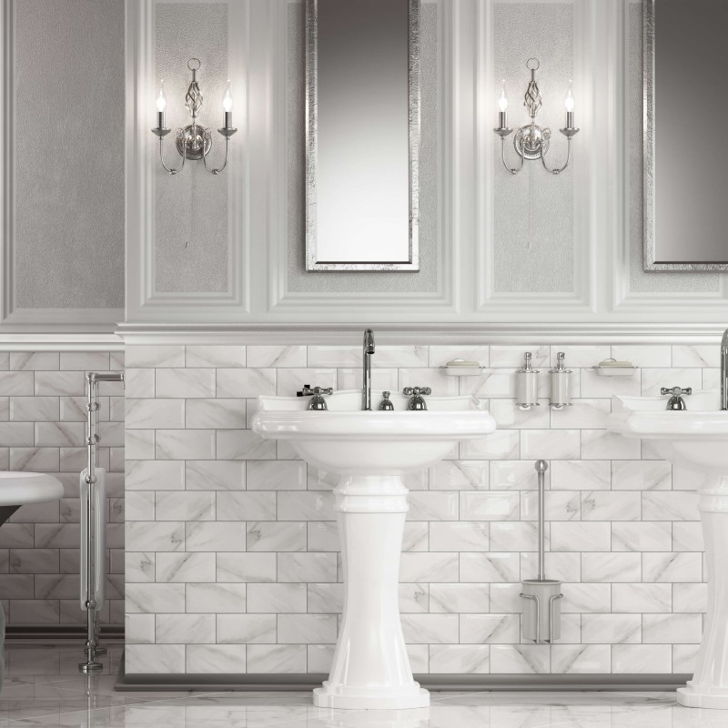  Wall tile Golden Tile Metrotiles,white Carrara, 100x200