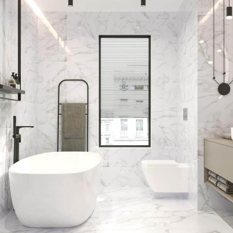 Wall tile Golden Tile Marmor Gold,white, 300x600