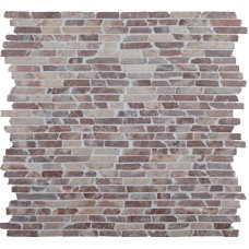NAT.MOSAIIK 30X30 STICK MARBLE COCO BROWN