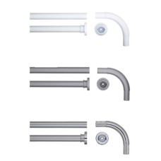 CURTAIN ROD NURGA 90X90 White