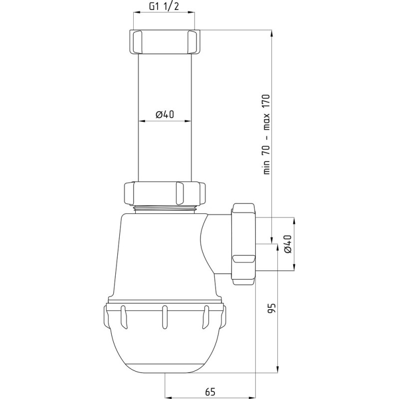 SINK TRAP  ANI A0120 KÖÖGIV.11/2X40MM
