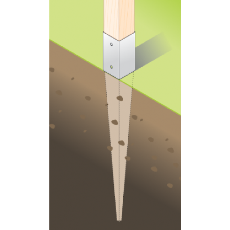 POST BASE SPIKE  91X91MM