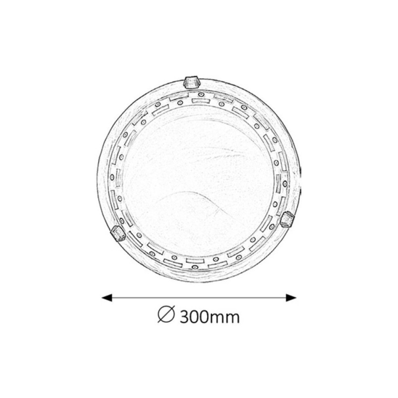 VALGUSTI TOM 3483 1X60W E27 D300 PLAFOON