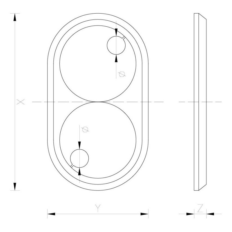 KAKSIKROSETT EXPERT 20mm VALGE