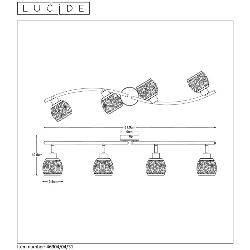 Ceiling light TAHAR 4x28W G9 White