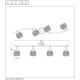 Ceiling light TAHAR 4x28W G9 White