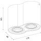 Ceiling light TUBE 2x GU10 ALU