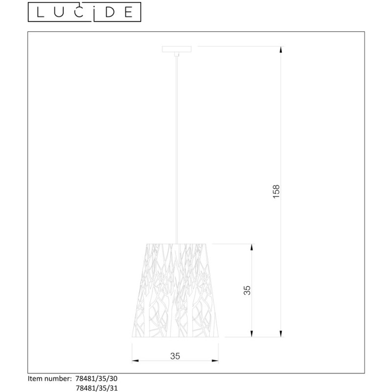 VALGUSTI GARELL 78481/35/30 1x60W E27 MUST