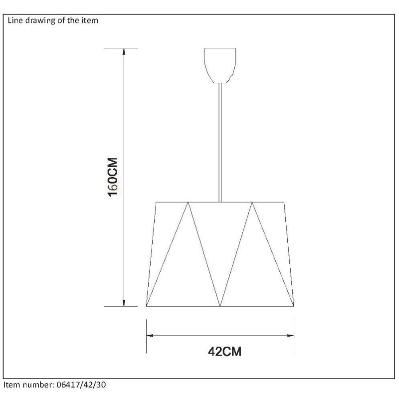 VALGUSTI ALEGRO 06417/42/30 1x60W E27 MUST RIPP