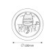 Ceiling light CATHY 1x0.3W LED 2xAA