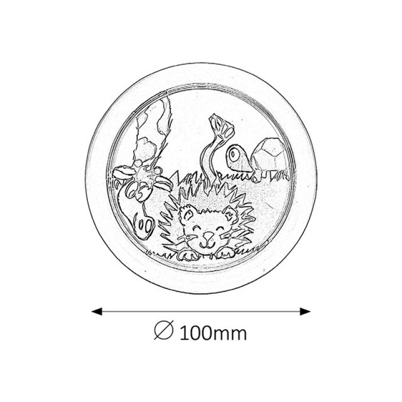 Ceiling light LEON 1x0.3W LED 2xAA