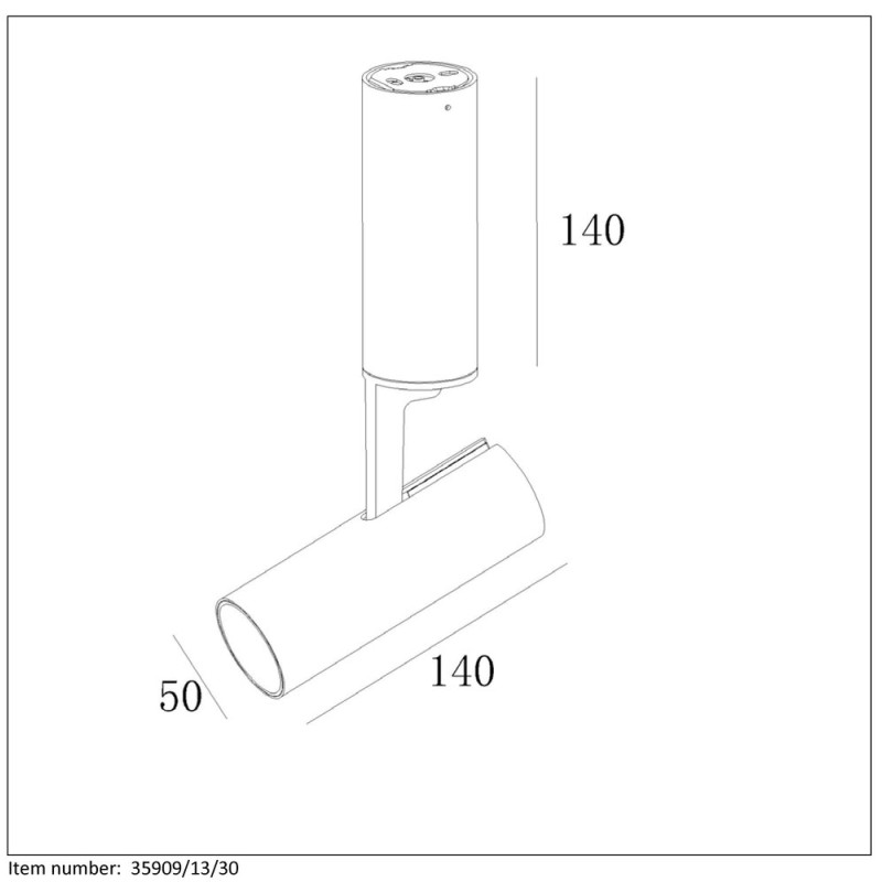 Ceiling light GREG LED 13W Ø5cm BLACK