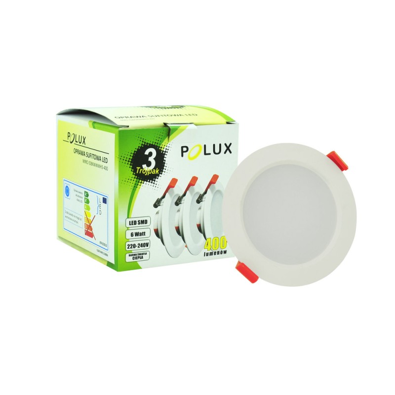 RIPPLAEVALGUSTI 6W IP44 VALGE ÜMAR 3TK/PK