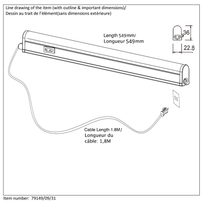 VALGUSTI KINI-LED 9W 720LM