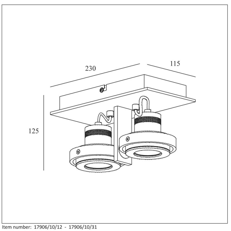 Ceiling light LANDA II LED 2x4.5W