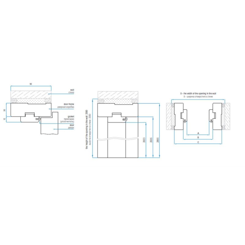 Door frame CL. IR White HOR8