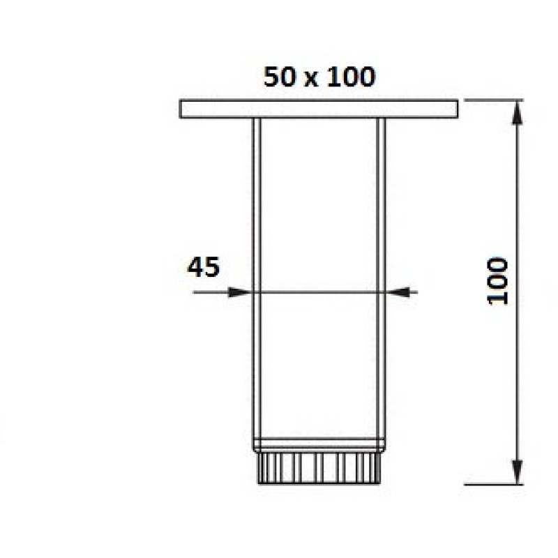 Säädettävä pöytäjalka H100