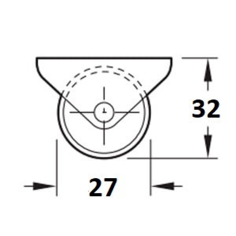 Kalusterulla 27 mm, 20 kg