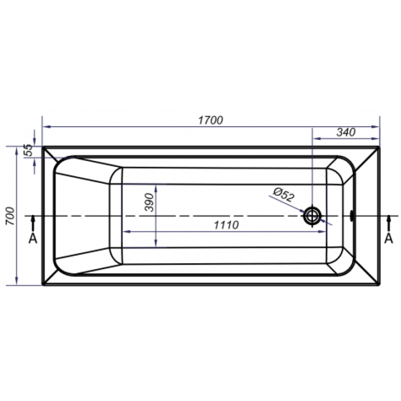 AMME  CERSANIT BLISSA 170X70+ESIPANEEL
