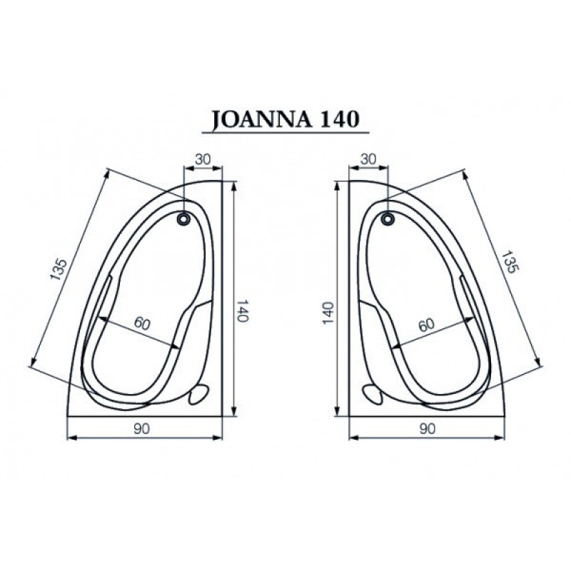 BATHTUB  CERSANIT JOANNA 140V+ESIPANEEL