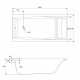 BATHTUB  CERSANIT VIRGO 150X75+ESIPANEEL