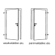 Fireproof door White 8X21 EI30/39dB right