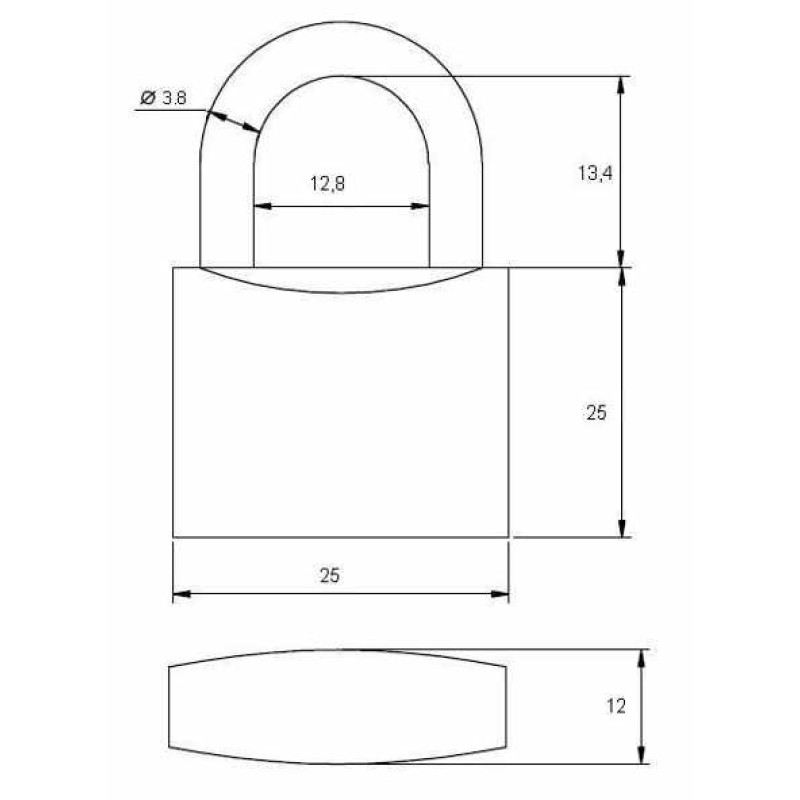PADLOCK 






 Grey 25MM