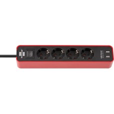 EXTENSION CORD  1.5M 3G1,5 4PESA+2XUSB PUNANE
