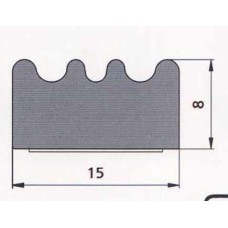 UKSETIHEND EPDM MUST 15x8mm