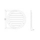 GRILLE VENTILATION  MR160B D160 brown