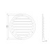 GRILLE VENTILATION  MR125M D125MM MUST