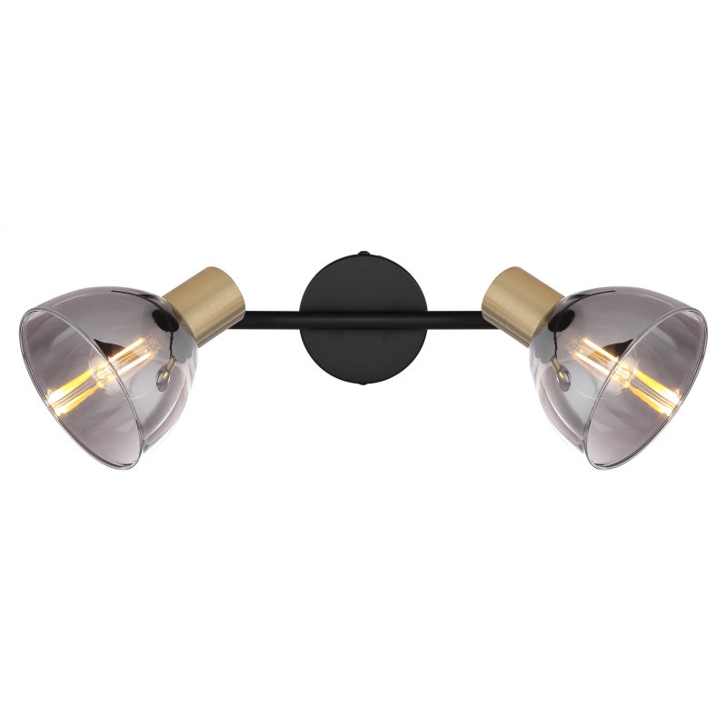 Ceiling light GLOBO 54305-2 JAY 2x25W E14 Black/Smoked