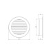 GRILLE VENTILATION  VR125M D125MM MUST PLAST.