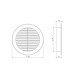 GRILLE VENTILATION  VR150M D150MM MUST PLAST.