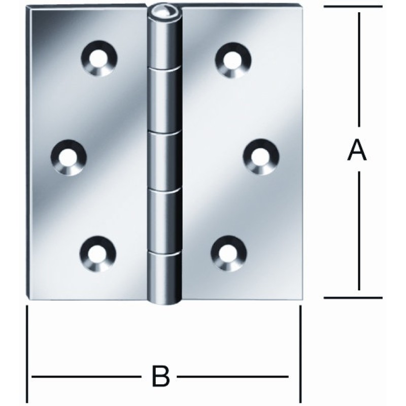 BUTT HINGE  80X80MM