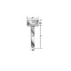 GATE HINGE  500X38MM 2 OS.