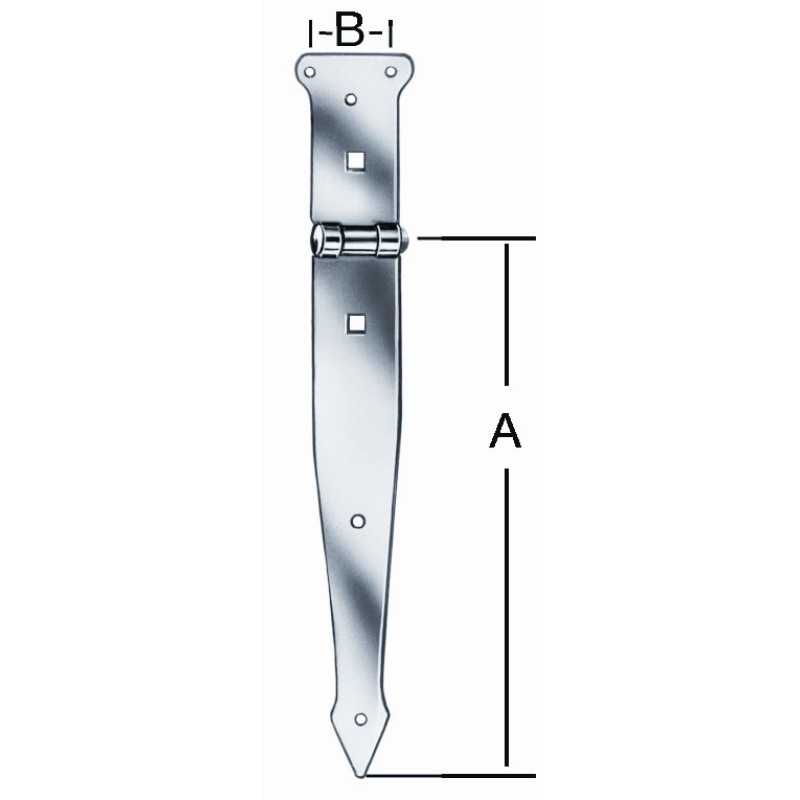 GATE HINGE  200X35MM 2 OS.