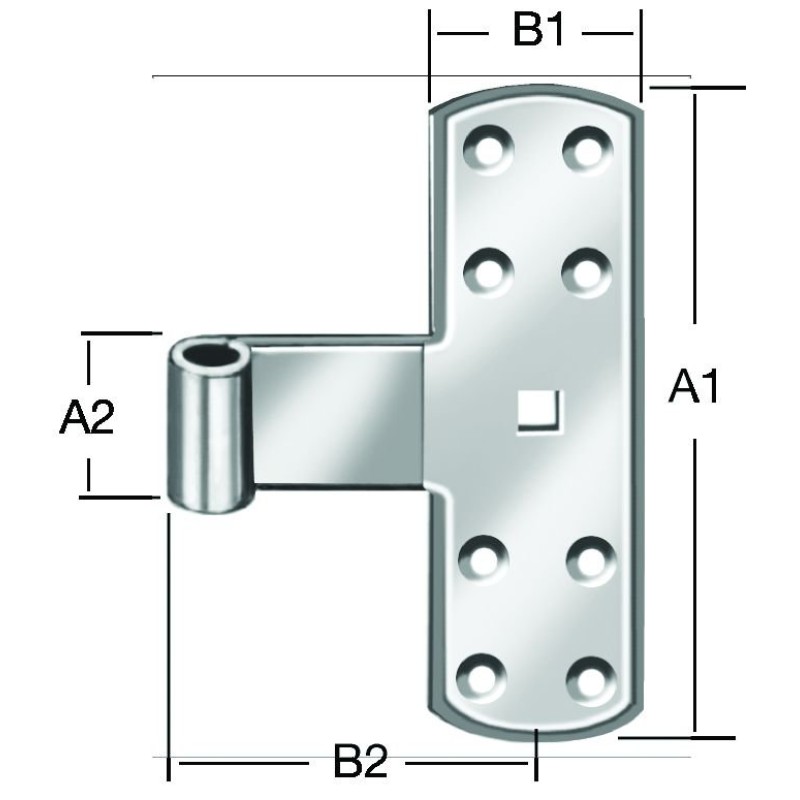 GATE HINGE  160X50MM