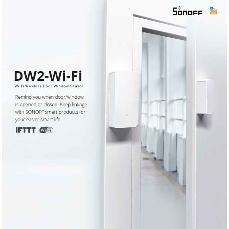 SONOFF DW2 WIFI TRAADITA UKSE-/AKNASENSOR