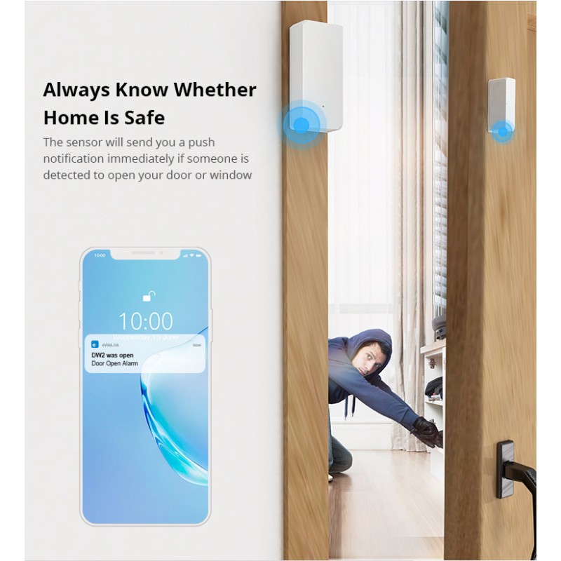 SONOFF DW2 WIFI TRAADITA UKSE-/AKNASENSOR